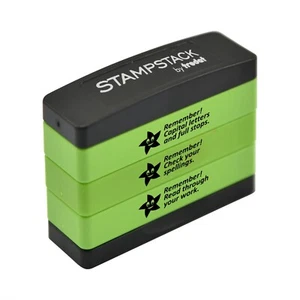 TEACHER STAMP STACK SET OF 3 REMEMBER CAPITAL LETTERS CHECK YOUR SPELLINGS WORK - Picture 1 of 4