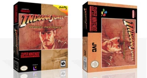 - Indiana Jones Greatest Adventure SNES Spielhülle Box + Cover nur Kunstwerk - Bild 1 von 9