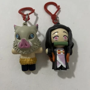 Demon Slayer Kimetsu No Yaiba Inosuke Nezuko Clip Bolso Ciego Mochila Llavero 3” - Imagen 1 de 2