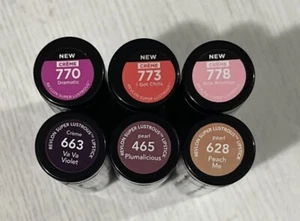6-Pack Revlon Super Lustrous Lipstick, #465 #628 #663 #770 #773 #778 - Picture 1 of 2
