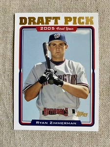 2005 Topps Update RYAN ZIMMERMAN RC #UH323 Rookie 1st Year Washington Nationals - Picture 1 of 2