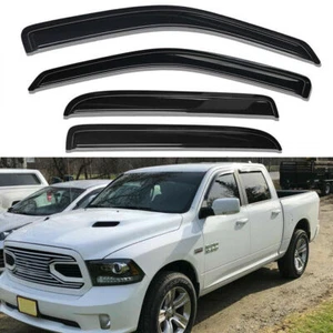 Fit 2009-2018 Dodge Ram 1500/2500/3500 Crew Cab Window Visor Vent Wind Deflector - Bild 1 von 12