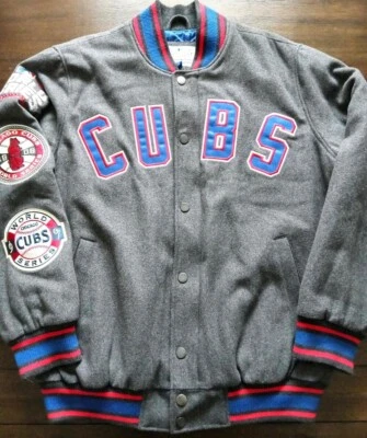 Chicago Cubs GIII Carl Banks Cosido Lana Pesada Letterman Serie Mundial Chaqueta! Foto 1 de 4
