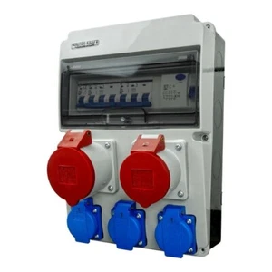 Stromverteiler FI-Schutzschalter Baustromverteiler CEE 32A/16A 3x230 Bals - Bild 1 von 9