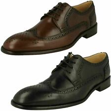 Mens Anatomic Black / Chocolate Smoke Leather Lace Up Formal Shoes : Giorgio
