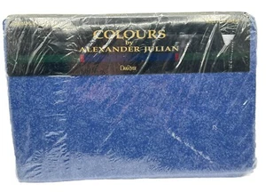 Dan Rivers Clours by Alexander Julian FULL Flat Sheet 200 Luxury Percale Blue - Picture 1 of 9