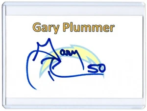 GARY PLUMMER NFL Caricabatterie Autografato Firmato 3x5 Scheda Indice B - Foto 1 di 1