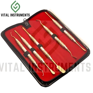 Juego de 5 piezas de elevador de oro de implante dental ortodoncia quirúrgica + estuche gratuito - Imagen 1 de 1