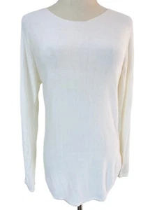 Everybody Talks White Knit Womens Size M / L Fish tail Rayon Blend Long Sleeve - Bild 1 von 9