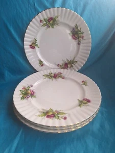 Royal Albert Highland Thistle 4 x Dinner Plates 10.5" wide - Set 1 - Picture 1 of 20