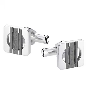 Gemelli Montblanc Acciaio Quadrati 111335 4583G - Foto 1 di 2