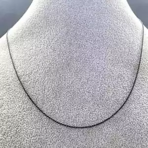 Black Rhodium Plated Rolo or Rope or Snake Chains 16"-20" - Picture 1 of 15