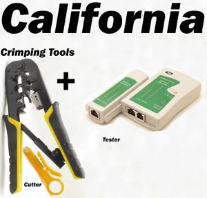 RJ45 RJ11 RJ12 Network Tool Kit Cable Tester Crimp Crimper Wire Stripper Cutter - Picture 1 of 10