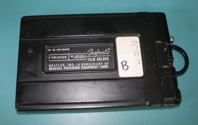 "B" Graflex 1268 Grafmatic "45" 4x5 six-sheet film HOLDER + septums AS-IS - Image 1 of 4