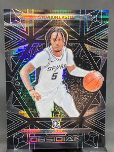 2024-25 Panini Obsidian Stephon Castle #145 RC Rookie Grabado Eléctrico Pulsar Spurs - Imagen 1 de 2