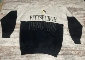 Felpa vintage anni 80/90 Dodger Pittsburgh Penguins color block taglia media - Foto 1 di 6
