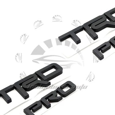 2X Matte Black Door Side Pro Badge Raised Decal Nameplate 1984-2024 For 4Runner Foto 1 de 4