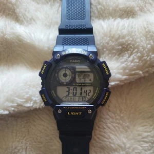 Casio World Time Illuminator Watch Working Order 3458. AE-1400WH Genuine - Picture 1 of 6