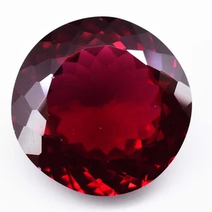 Stunning 50.40 Ct Natural Red Pyrope Garnet Round Cut Certified Loose Gemstone - Picture 1 of 4