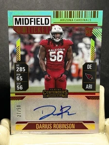 Biglietto DARIUS ROBINSON 2024 Panini Contenders #/50 MIDFIELD RAINBOW AUTO #194 - Foto 1 di 5
