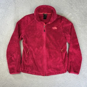 North Face Osito 2 Jacket Womens Medium Fuschia Full Zip Soft Sherpa Deep Pile - Picture 1 of 9