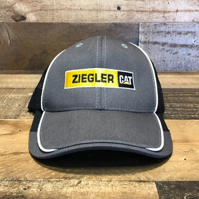 Gorra de gato con tirantes para hombre gris negra malla trasera oruga Ziegler Minnesota Foto 1 de 4