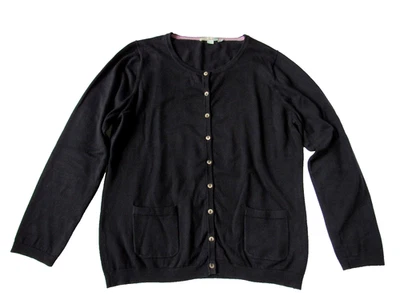Cárdigan suéter Boden para mujer negro con botones algodón elástico nailon L grande Foto 1 de 4