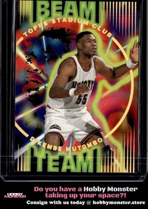 1995-96 Stadium Club Dikembe Mutombo Beam Equipo Miembros Solo Denver Nuggets - Imagen 1 de 2