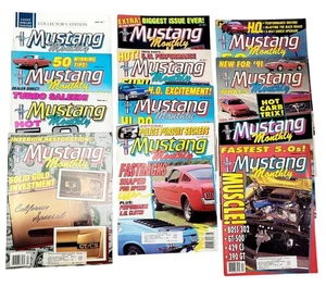 Vintage Mustang Monthly Magazine 1990 Complete Year 12 Issues w/ January Poster - Bild 1 von 11