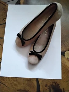 Ballerina Damenschuhe Größe 38, Italienische Mode, Beige, Wildleder - Bild 1 von 3