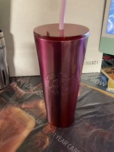 Bicchiere Starbucks Holiday Ombré Rosso/Rosa Acciaio Inox - Foto 1 di 2