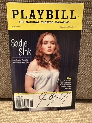 Sadie Sink Signed Playbill Magazine 2025 - Image 1 of 2