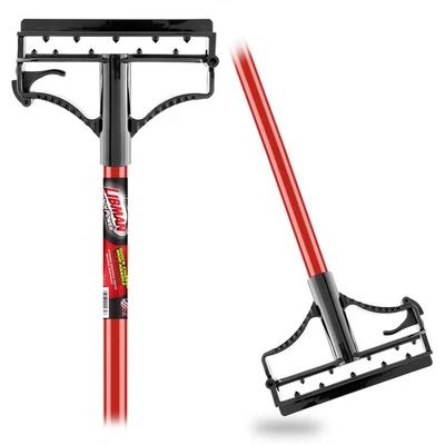 Libman Rojo Polvo Acero Negro Sólido Polipropileno Resina Marco Mango Fregona Foto 1 de 4