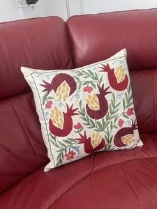 Hand embroidered suzani pillow cover,Uzbek pillowcase,cushion cover 49x49cm (S) - Picture 1 of 12