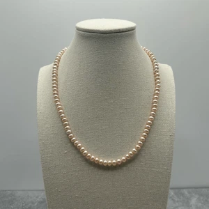 Nuevo sin etiquetas Collar de perlas naturales crema marfil vintage para mujer joyería 17 pulgadas - Imagen 1 de 9