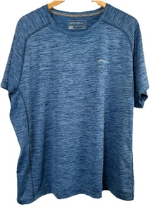 Eddie Bauer Heathered Blue Free Dry Performance Shirt 2XL Lightweight XCLNT - Picture 1 of 4