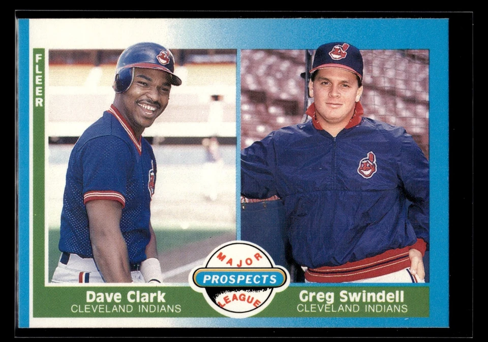 Dave Clark / Greg Swindell 1987 Fleer #644 Rookie Cleveland Indians RC - Image 1 of 1