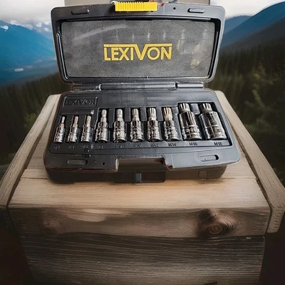 Lexivon XZN 10 Pc. Triple Square Spline Bit Socket Set, Premium S2 Alloy Steel - Image 1 of 4