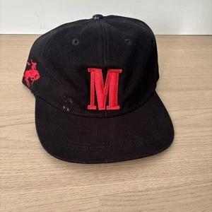 Vintage Marlboro Hat Strapback Black Red Embroidered M Cigarettes Advertising - Picture 1 of 7