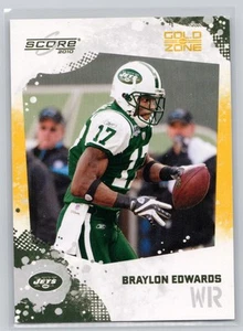 Braylon Edwards 2010 Score Gold Zone SN 215/299 #199 New York Jets - Imagen 1 de 2