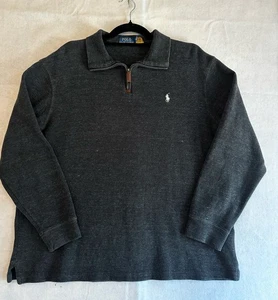 Polo Ralph Lauren Sweater Men's Size XL Black 1/4 Zip Long Sleeve - Picture 1 of 13