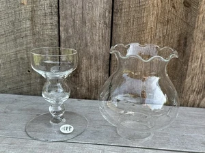 Centro de mesa vintage con candelabro de cristal Princess House Heritage #410 EE. UU. - Imagen 1 de 4