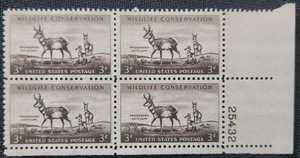 US Scott 1078 - Antelope - MNH - 1956 Issue - Plate Block of 4 - Picture 1 of 1