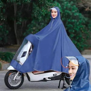 Motorcycle Raincoat Cycling Rain Poncho Scooter Rain Capes For Men Women(Oxford - Picture 1 of 1