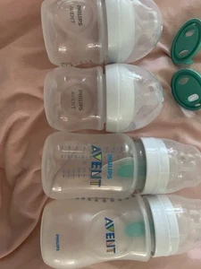 4 Phillips Avent Flaschen (120ml & 260ml) + Airfree Ventile - Bild 1 von 3