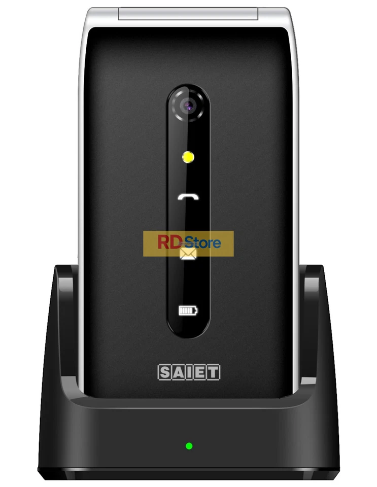 SAIET VANTO Nero - tasti e caratteri grandi, base ricarica - Immagine 1 di 1