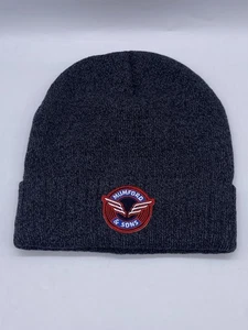 Gorro de invierno Mumford and Sons para hombre con logotipo de emblema de ala, gris oscuro, 2018 raro - Imagen 1 de 4