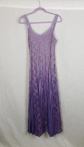 Indigo Thread Co Maxi XS Dress Purple Lace Panel Ombre Whimsigoth Fairy Ethereal - Picture 1 of 8