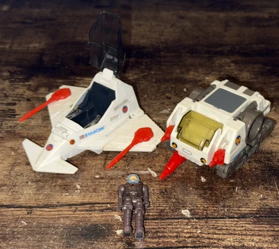 VTG Coleco Starcom 1986 F-1400 Battlecrane Starwolf w Figure lot - Image 1 of 4