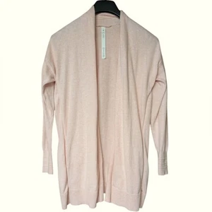 Lululemon Pink Cotton Cashmere Blend Long Cardigan Size 4 - Picture 1 of 9